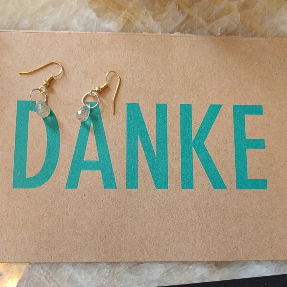 Dazzling Rutilated Quartz Drop Earrings - Picture 4 of 5